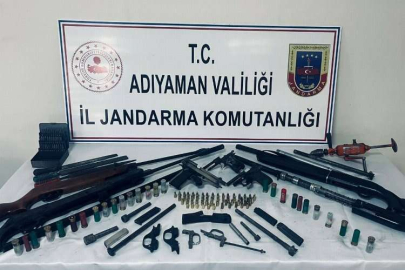 Adıyaman'da evden cephanelik çıktı