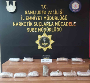Şanlıurfa’da 6 kilo 550 gram skunk ele geçirildi