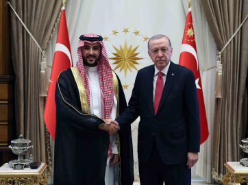 Cumhurbaşkanı Erdoğan, Suudi Arabistan Savunma Bakanı Halid bin Selman Al-Suud’u kabul etti