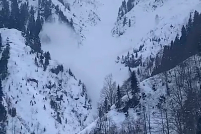 Ayder Yaylası’nda Çığ Anı Kamerada