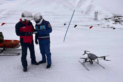 Palandöken’de Jandarmadan Dronlu Denetim