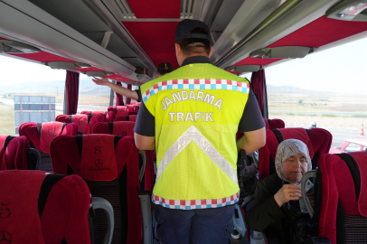 Kırıkkale’de Sivil Jandarmadan Otobüs Denetimi