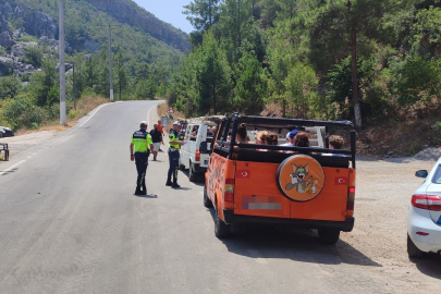Alanya’da Safari Araçlarına Yönelik Denetimlerde 19 Araca Ceza