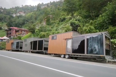 Rize’de Sel Sonrası Fırtına Vadisi’nde Bungalovlar Kaldırılıyor