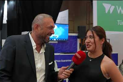 Aşkın Koç Antalya Turizm Fuarında Mimoza Çelik Röportajında