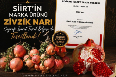 "Zivzik narı" Siirt’in tescilli markası oldu