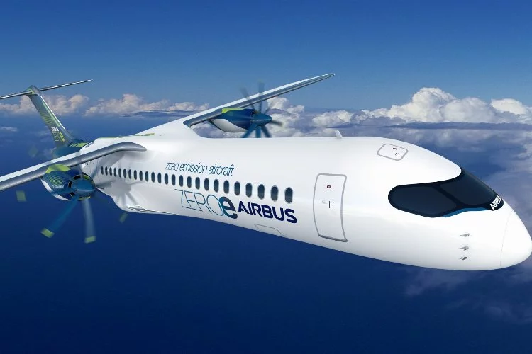 Airbus, hidrojenle güçlendirilen uçağı ilk kez test etti!