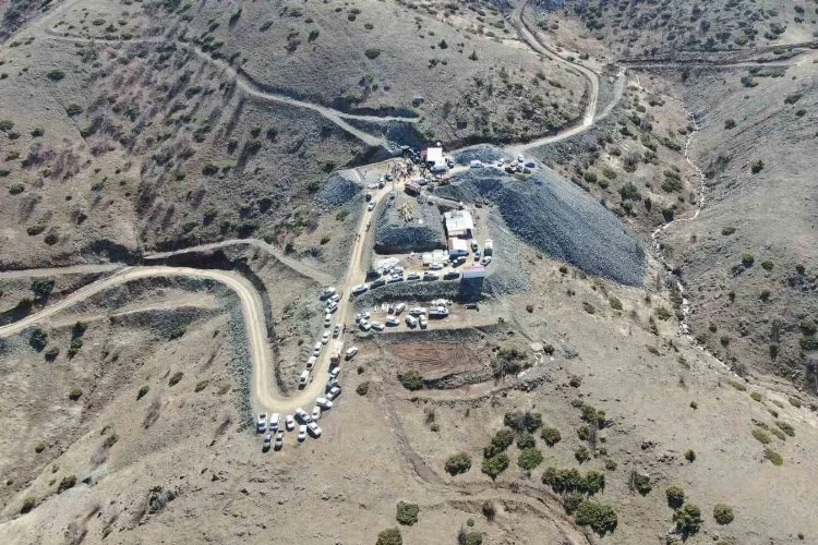 Göçüğün yaşandığı Bilfer Madencilik’e ait alan dron ile görüntülendi